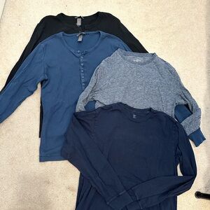 Men’s Size Small Long Sleeve T Shirt Bundle - Size Small (H&M, Gap, Target)